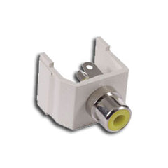 Hubbell SFRC Snap-Fit RCA Jack with Solder Coupler Termination - Office White Housing