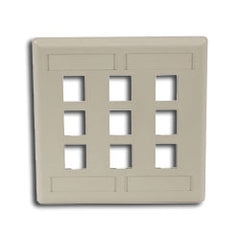 Hubbell IFP29 IFP Double Gang Wall Plate - 9 Ports