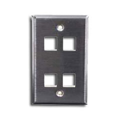 Hubbell SSF14 4 Port Stainless Steel Faceplate