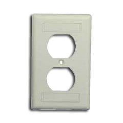 Hubbell IFP18OW Infin-e-Station Cover Plate, Single-Gang, Duplex