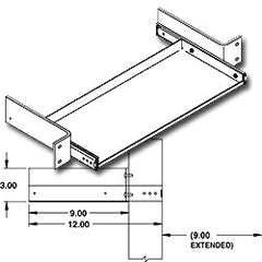 Chatsworth Products 12717 Flush-Mount Keyboard Tray for 19" Rack