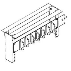 Chatsworth Products 11753 Rack Cabling Managers with Medium Rings (3.0"L x 1.6"D)