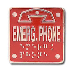 Ceeco 371-024 Braille Emergency Plate