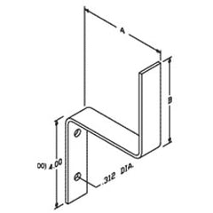 Chatsworth Products 10910-500 Type B 4" x 3 7/8" Wall Cable Support Bracket