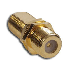 Hubbell FCG100 Bulk Connector, F-Connector F/F Coupler, Gold/Nickel, 3/8" (Package of 100)