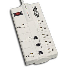 Tripp Lite TLP808TEL 8 AC Outlet Surge, Spike, and Line Noise Suppressor with Modem/Fax Protection Transformer Outlets