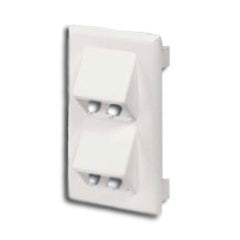 Panduit® T70FV4IW Snap-On Vertical Sloped Communications Faceplate - Package of 10