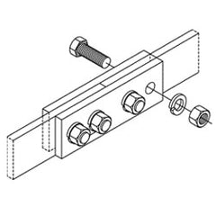 Chatsworth Products 10748 Auxiliary Framing Bar Splice Kit, Cable Runway