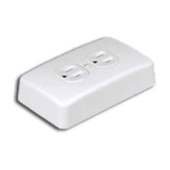 Panduit® JBP1MD20IW 20A 106 Duplex Low Profile Box with Electrical Outlet