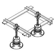 Chatsworth Products 11235 5" to 6" Adjustable Floor Support Stands, Cable Runway