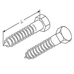 Chatsworth Products 20098-832 3/8-7 Hex Lag Screw