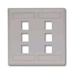 Hubbell IFP26 IFP Double Gang Wall Plate - 6 Ports