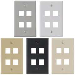 ICC IC107F04 4 Port 1 Gang Faceplate