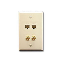 ICC ICRDS2F5 Wall Plate with IDC - CAT 5e and CATV