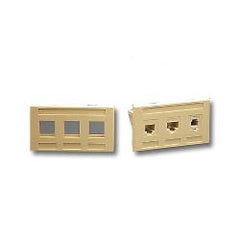 ICC IC107FM3 3-Port Modular Furniture Faceplate
