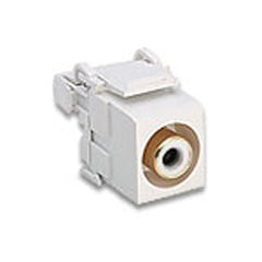 Leviton 40735-RW RCA 110-Type QuickPort Audio Connector with White Barrel