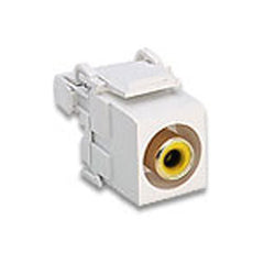 Leviton 40735-RY RCA 110-Type QuickPort Video Connector with Yellow Barrel