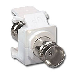 Leviton 41084-BWF BNC QuickPort Snap-In Module - Nickel Plated 50 Ohm