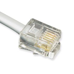 ICC ICLC407FSV Phone Line Cord - 4 Conductor