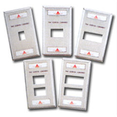 Siemon MX-FP-S-01-SS-L Single Gang Stainless Steel Faceplate for MAX Modules with Labels & Label Holder