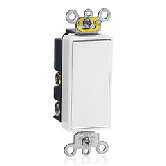 Leviton 5622-2 Decora Plus Rocker Double-Pole 20 Amp AC Quiet Switch (Self Grounding)