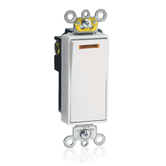 Leviton 5631-2 Decora Plus Rocker 20 Amp Illuminated Quiet Switch (Self Grounding)