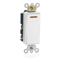 Leviton 5659-2 Decora Plus Rocker 20 Amp Illuminated Quiet Switch (Self Grounding)