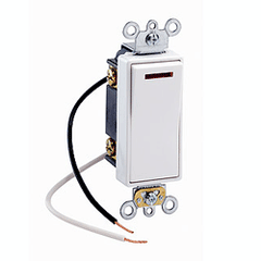 Leviton 5638-2 Decora Plus 20 Amp 3-Way 120V 60Hz AC Only Pilot Light Switch