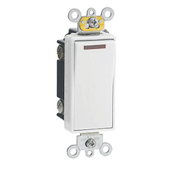 Leviton 5629-2 Decora Plus 20 Amp Single-Pole 277V 60Hz AC Only Pilot Light Switch