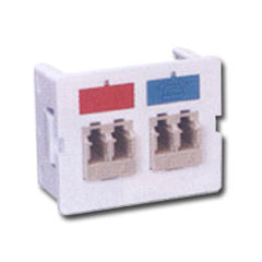 Siemon CT-LC-LC-02 Flat Fiber Adapter CT Coupler with 2 Duplex LC Adapters (4 Fibers)