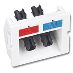 Siemon CT-A-SA-SA-02 Angled Fiber Adapter CT Coupler with 1 Duplex ST (2 Fibers)