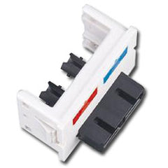 Siemon CT-AC-AC-02 Flat Fiber Adapter CT Coupler with 1 Duplex ST to Frontside SC (2 Fibers)