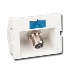 Siemon CT-A-FA-02 Angled Coax CT Coupler with1 F-Type Adapter