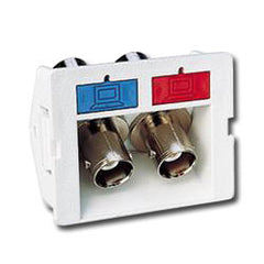 Siemon CT-A-BA-BA-02 Angled Coax CT Coupler with 2 BNC Adapters