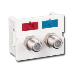 Siemon CT-FA-FA-02 Flat Coax CT Coupler with 2 F-type Adapters