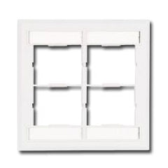 Siemon CT8-FP-02 Double Gang Plastic CT Faceplate for Four Couplers