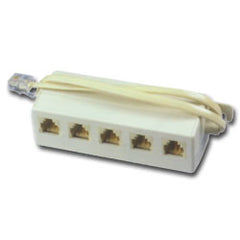 Allen Tel AT150 Modular Adapter Single to 5 Jacks Converter