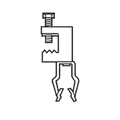 Erico BCXXP Beam clamp with conduit support (Package of 100)