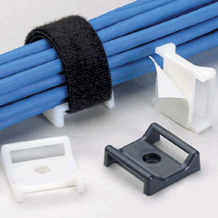 Panduit® ABMT Tak-Ty Hook and Loop Cable Tie Mounts - Screw Applied (Pkg of 100)