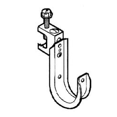 Erico CAT12BC Wide Base Cable Support, J-Hook, Screw-on 1/8" thru 1/2" Flange (Box of 40)