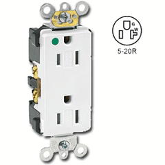 Leviton 16362-HG Hospital Grade 20A/125V Duplex Decora Receptacle
