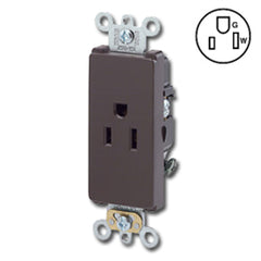 Leviton 16251 Single Back and Side Wired, Self-Grounding NEMA 5-15R