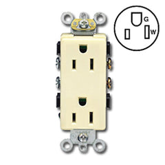 Leviton 16241 Single Side Wired, Self-Grounding NEMA 5-15R
