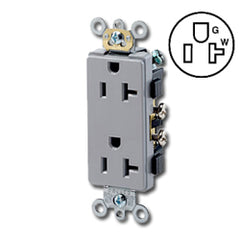 Leviton 16342 Duplex Side Wired, Self-Grounding NEMA 5-20R