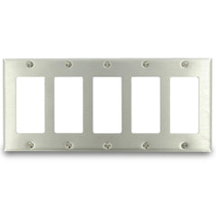 Leviton 84423 5 Gang Decora/GFCI Wallplate
