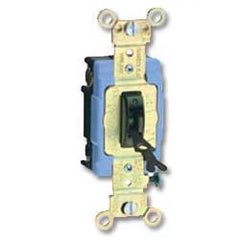 Leviton 1102-2L Side Wired Double-Pole Locking 120/277V AC Quiet Switch