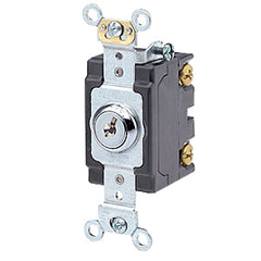 Leviton 1224-2KL Back and Side Wired Key Lock Power Switch