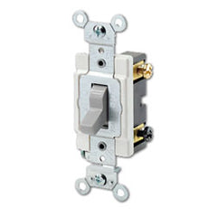 Leviton CSB2-15 Commercial Grade,Back and Side Wired, 120/277 Volt, Toggle Double-Pole AC Quiet Switch