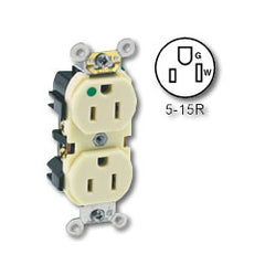 Leviton 8200-H Back and Side Wired Slim Design Receptacle
