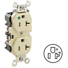 Leviton 8300 Back and Side Wired Duplex Receptacle